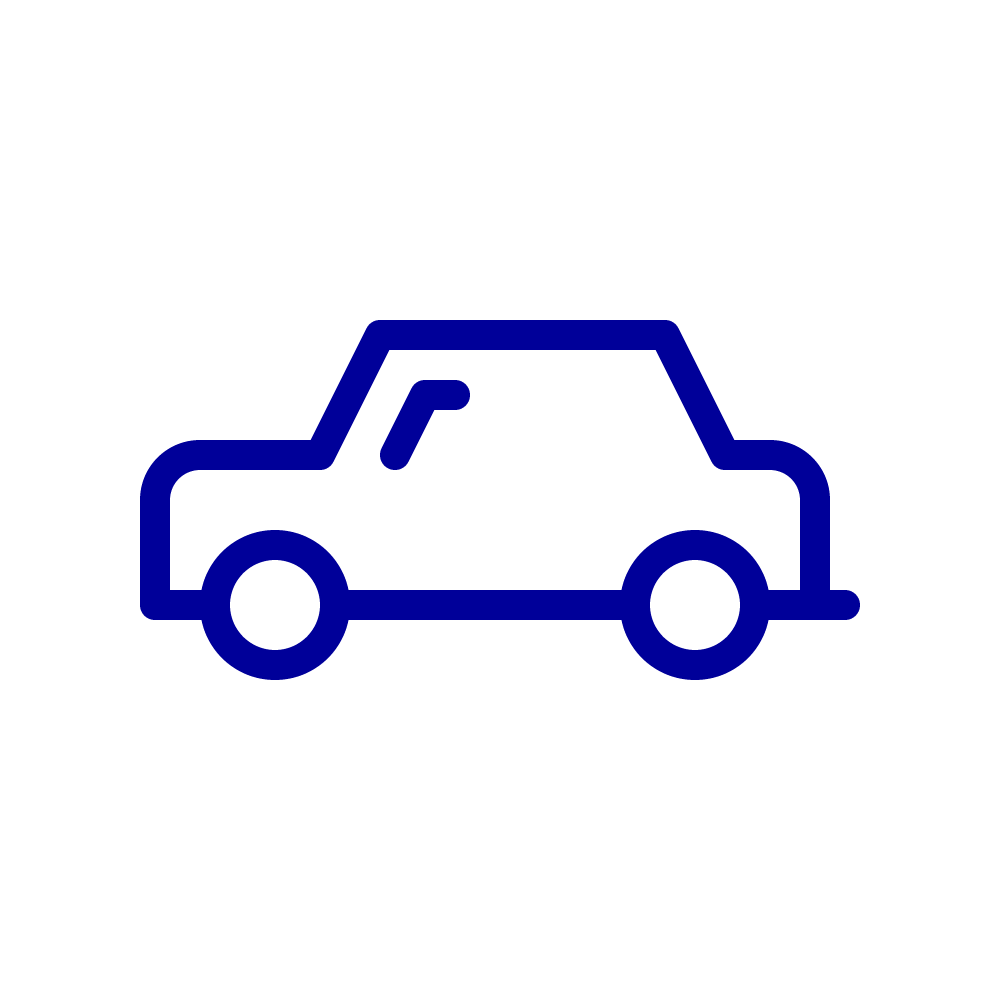 Line drawing of an automobile