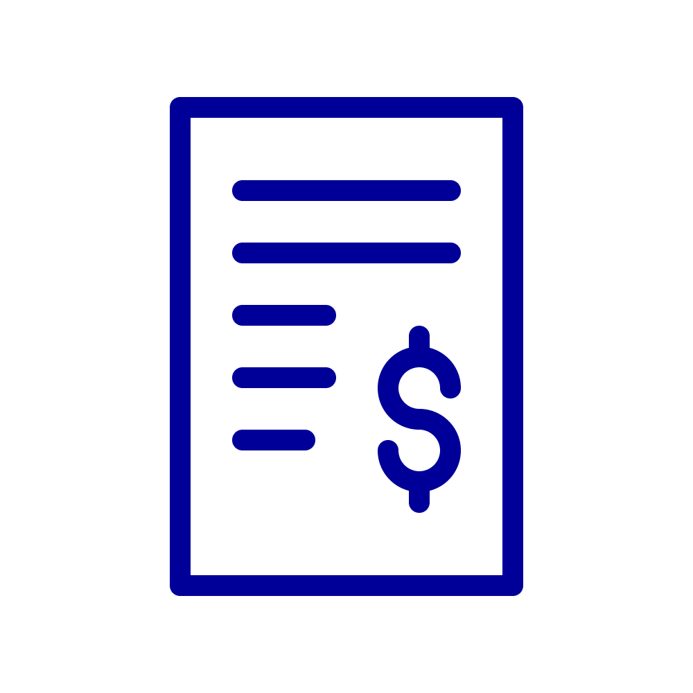 Line drawing icon for statements